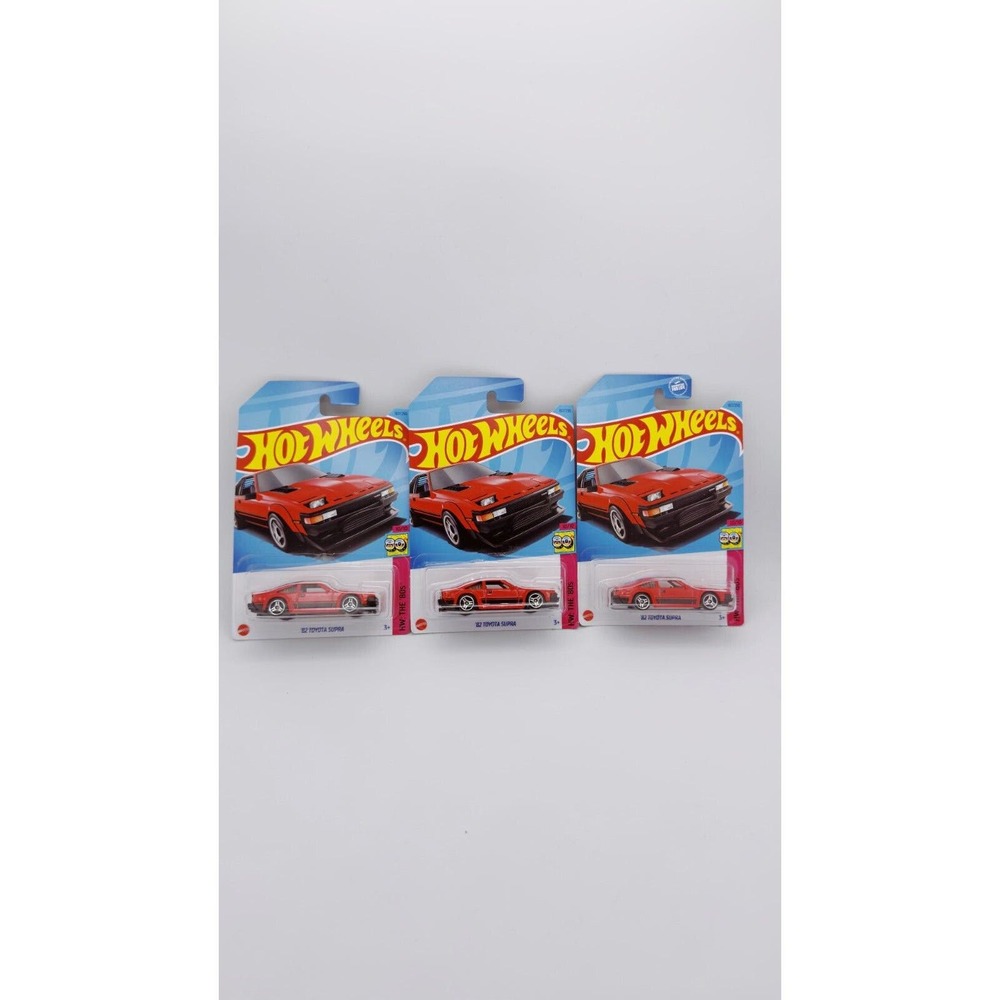Hot Wheels 82 Toyota Supra RED 167/250 The 80’s NEW Lot of 3